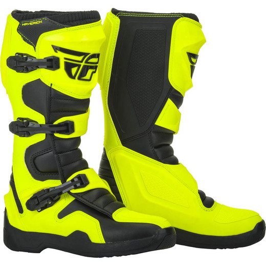 Мотоботы FLY RACING MAVERIK черные/Hi-Vis желтые 10" (44,5 EU) (2019) pitbikemarket.ru