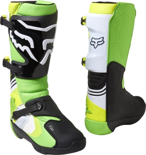 Мотоботы Fox Comp Boot (Green/Yellow, 10, 2022 (25839-287-10)) pitbikemarket.ru
