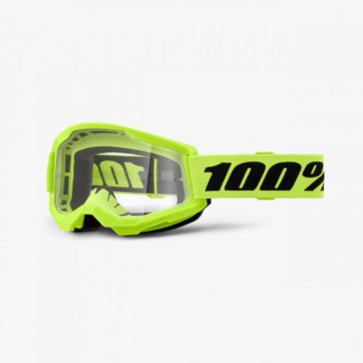 Очки 100% Strata 2 Neon Yellow / Clear pitbikemarket.ru