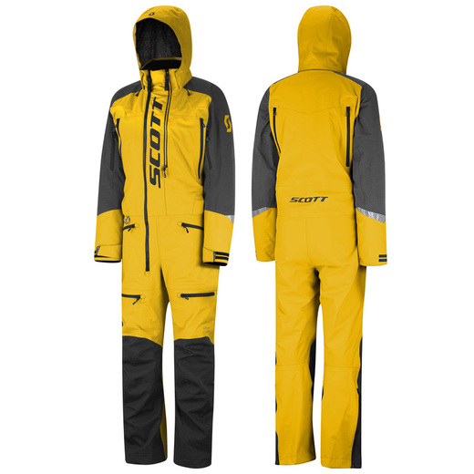 Комбинезон для снегохода SCOTT DS Shell Dryo One Piece (-5 C) №2 yellow-black (текстиль) (L) pitbikemarket.ru