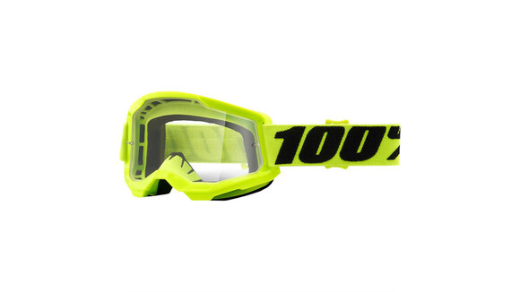 Очки 100% Strata 2 Goggle Fluo Yellow / Clear Lens (50027-00003) pitbikemarket.ru