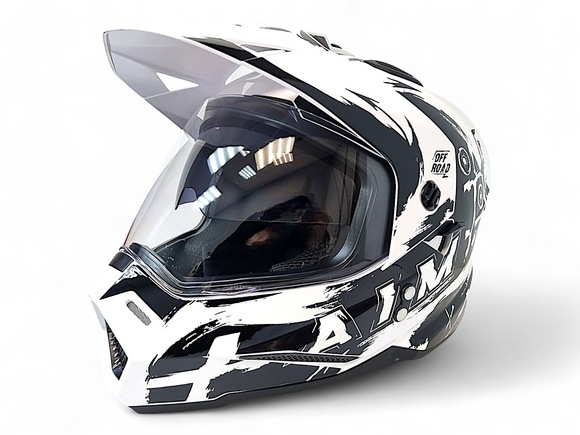 Шлем детский AiM JK802Y White/Black, Y/L pitbikemarket.ru