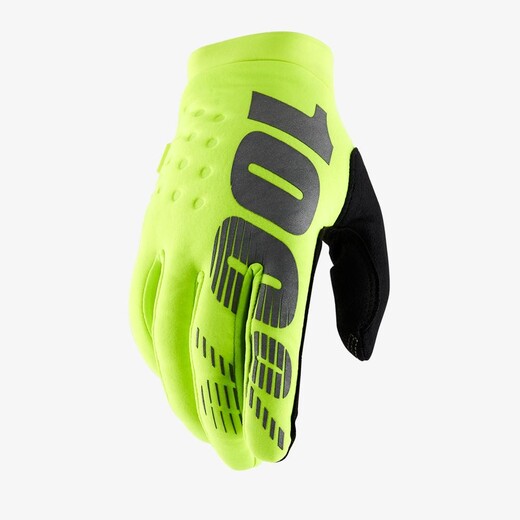 Мотоперчатки подростковые 100% Brisker Youth Glove (Fluo Yellow, L, 2021 (10016-004-06)) pitbikemarket.ru
